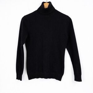 Lauren Ralph Lauren Black Turtleneck Sweater Women’s Medium Classic Cotton Knit